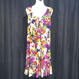 Floral, flowy, silky dress